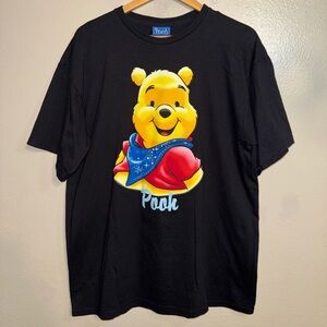 Disney Black Pooh T-Shirt Unisex Mens XL